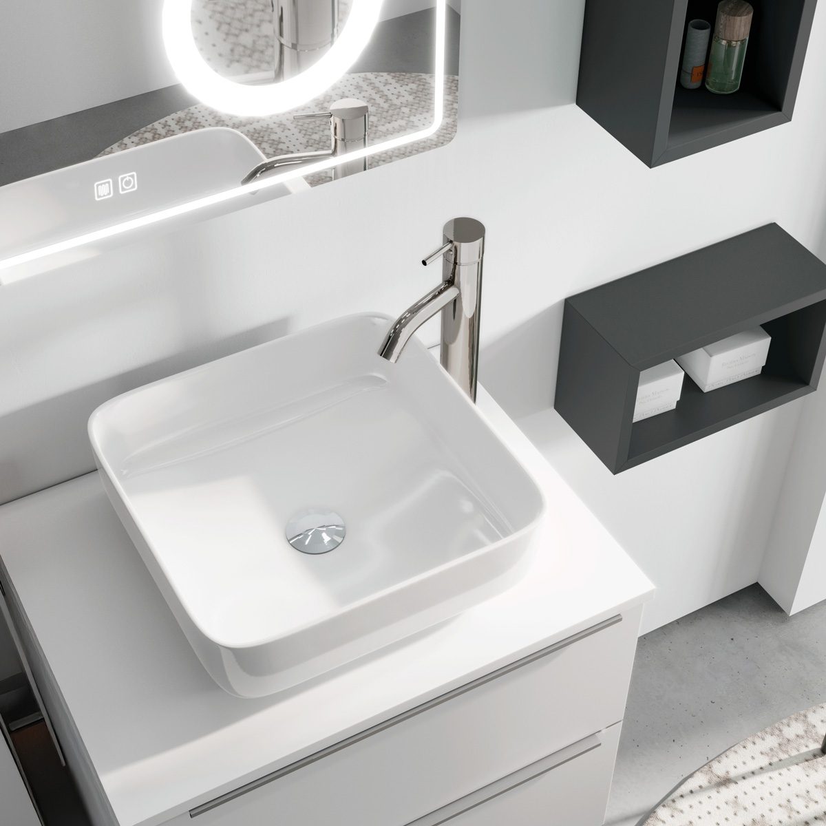 Bänkskiva Tenfors Solid Surface Mattvit