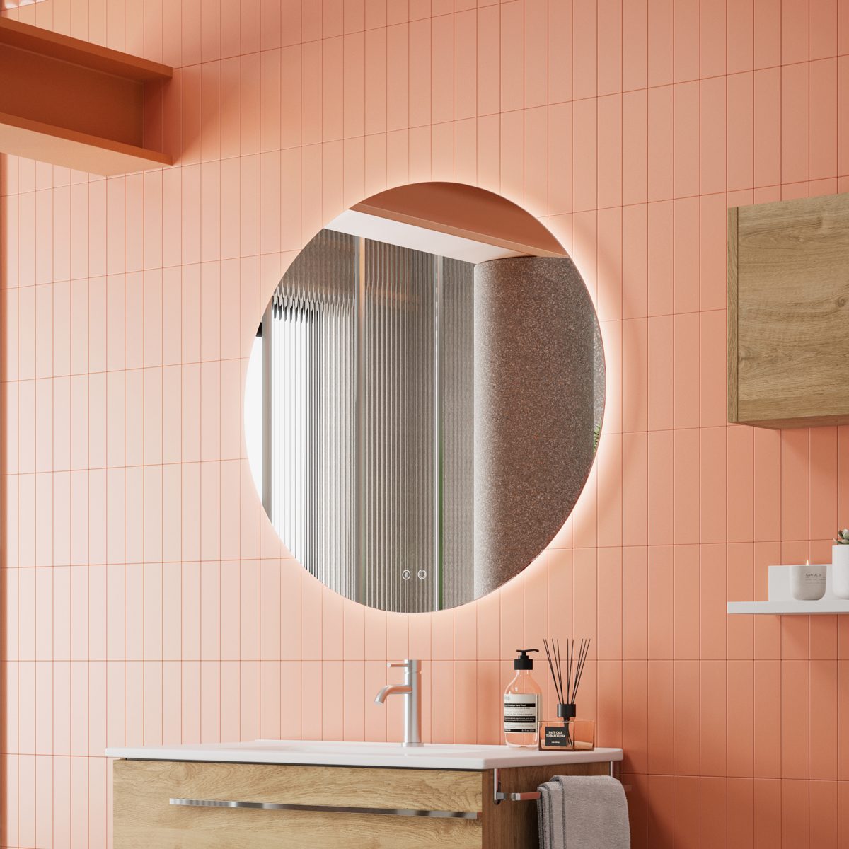 Badrumsspegel Tenfors Verona Rund LED Imfri