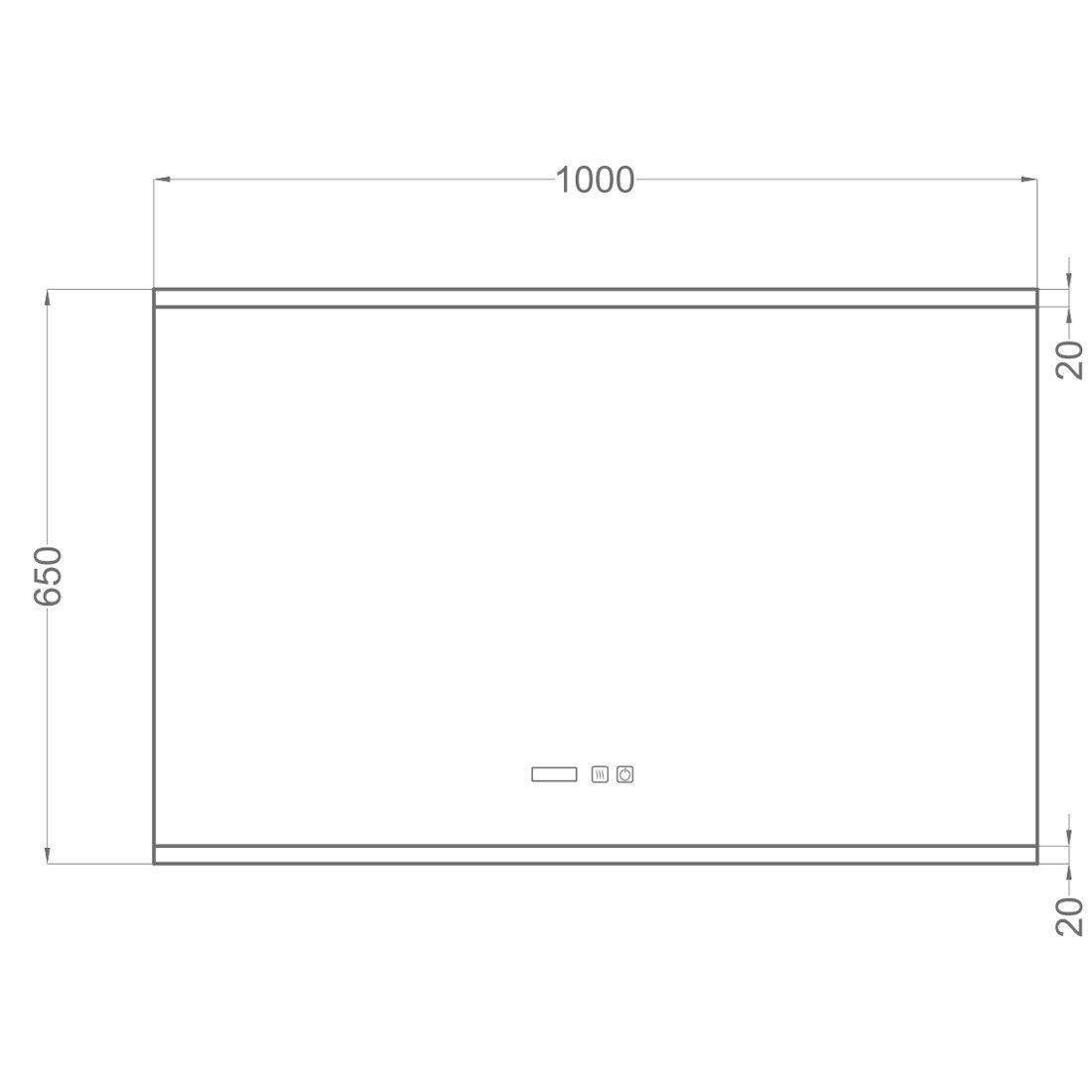 Badrumsspegel Tenfors Spoty Imfri LED med Bluetooth