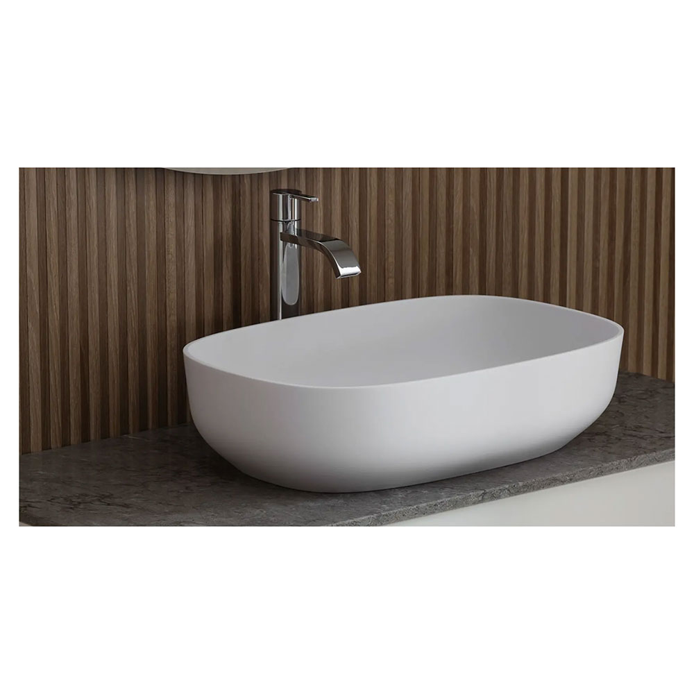 Tvättställ Vedum Soprano med Topplatta BxD: 910x425 mm, Topplatta: Turbine Grey