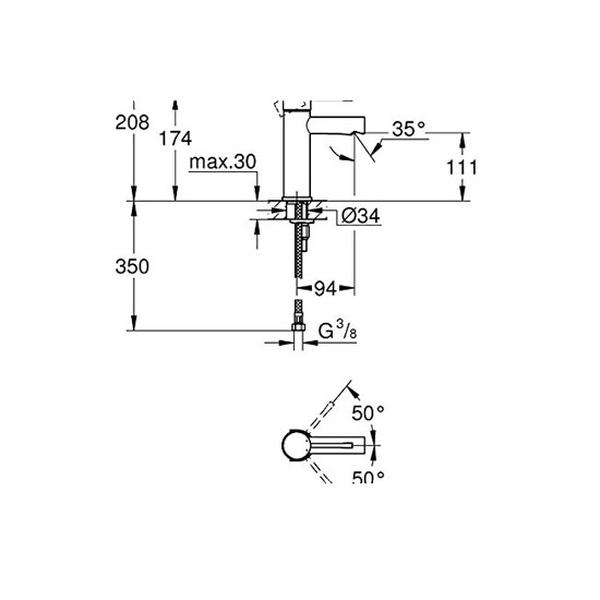 Tvättställsblandare Grohe Essence New