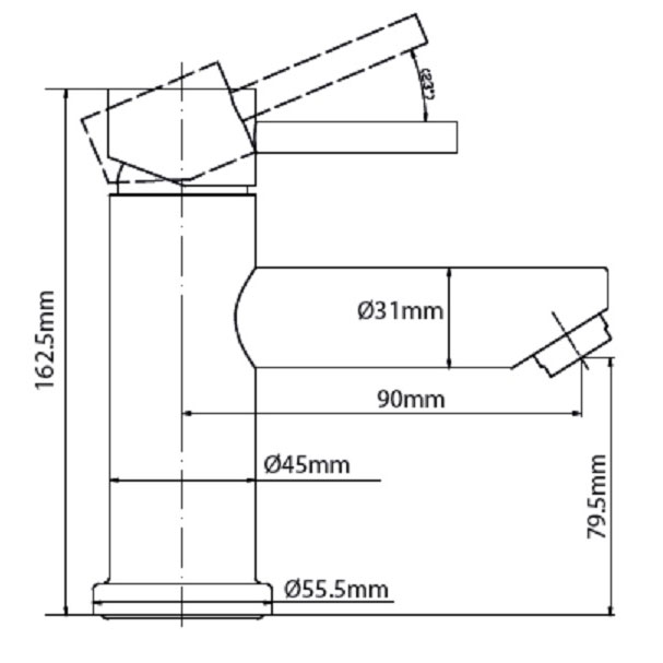 Tvättställsblandare Strand Stainless Haga HA-2001