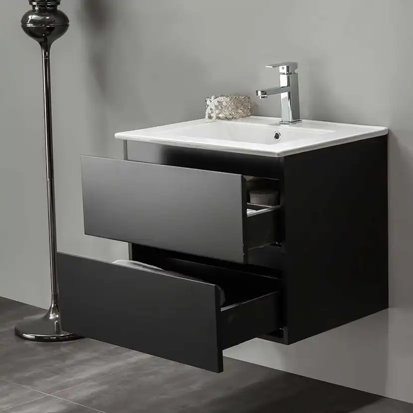 Tvättställsskåp Bathlife Eufori Svart