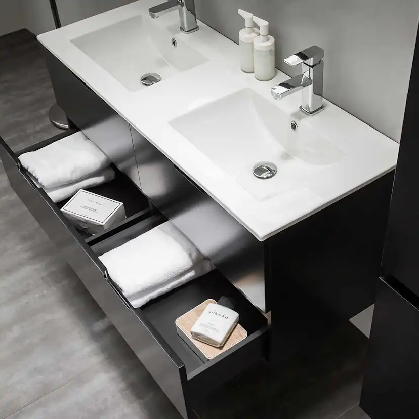 Tvättställskåp Bathlife Glädje Svart
