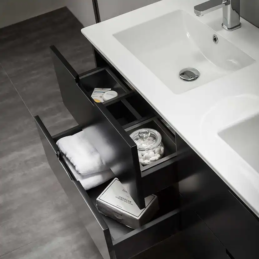 Tvättställskåp Bathlife Glädje Svart