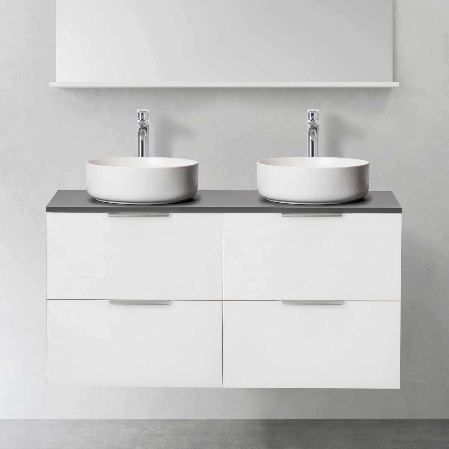 Tvättställsskåp Hafa Shape 1200 Dubbel utan Tvättställ