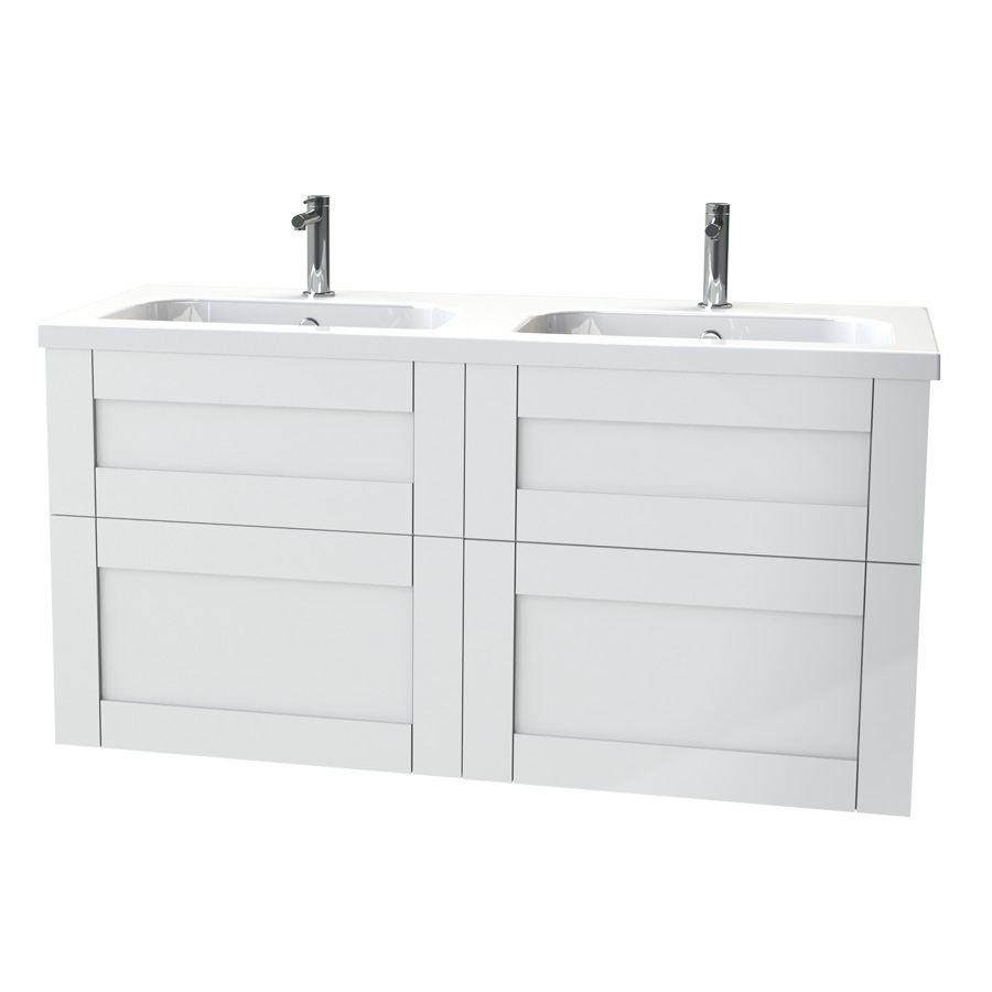 Tvättställsskåp Miller Badrum London 120 för Heltäckande Tvättställ