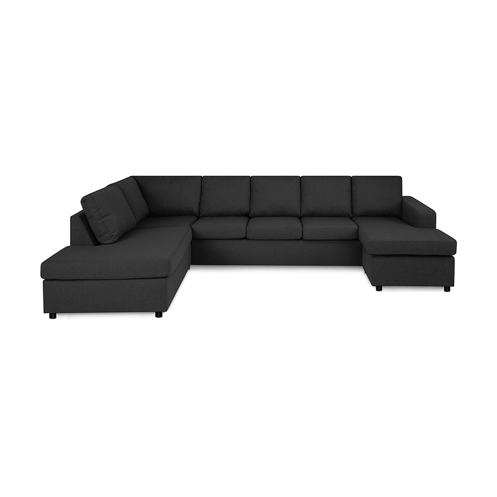 U-soffa Scandinavian Choice Crazy Large Antracit/Korta Svarta Ben
