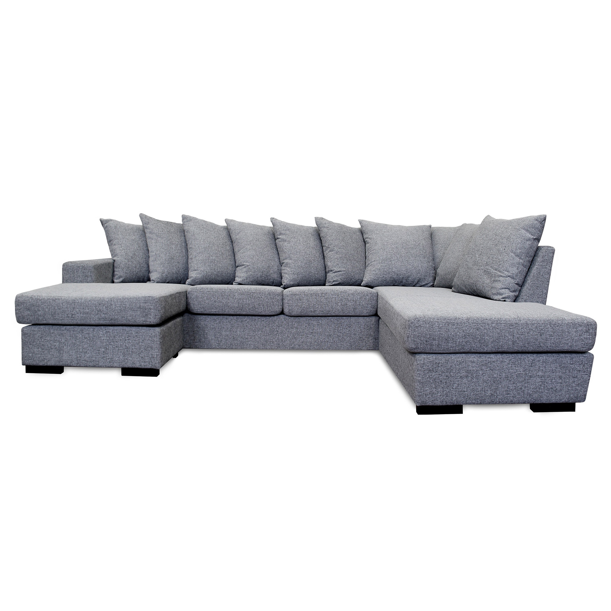 U-soffa Scandinavian Choice Nebraska Kuvertkuddar Mellangrå, Höger