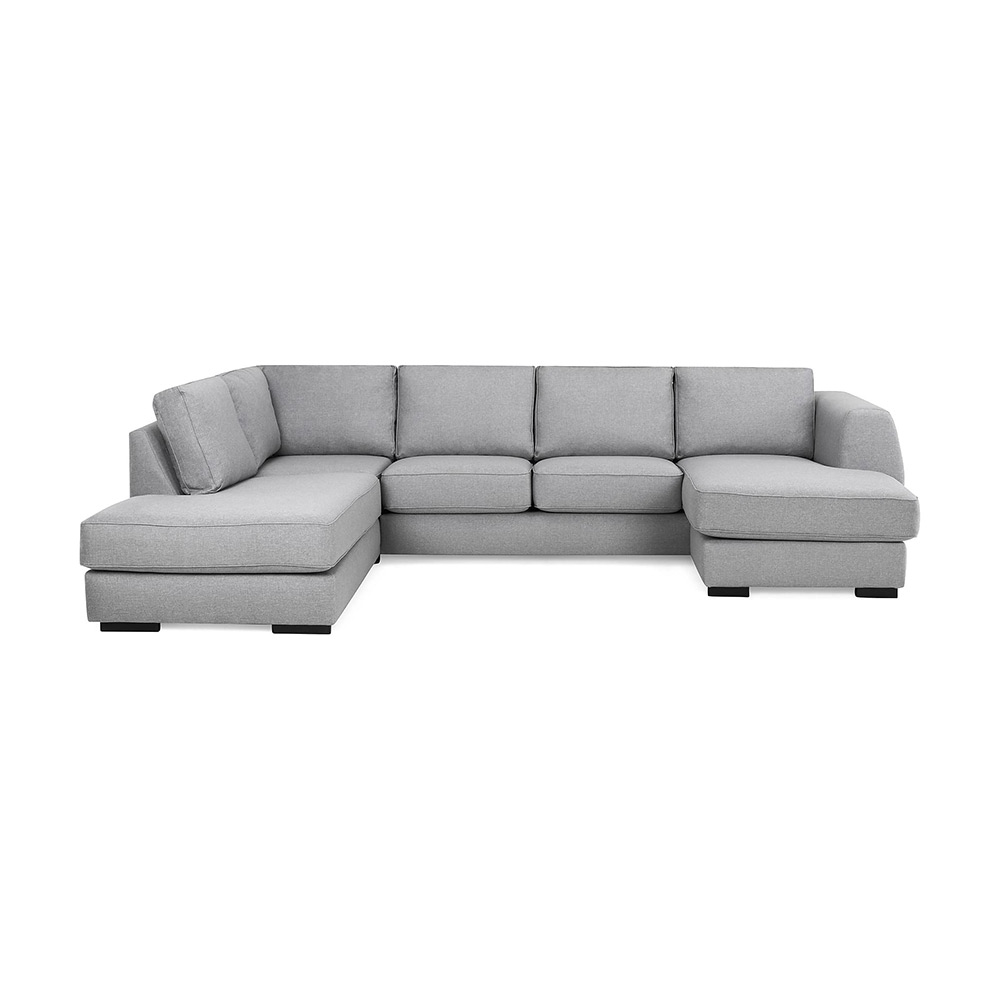 U-soffa Scandinavian Choice Optus Plymåer Ljusgrå, Vänster