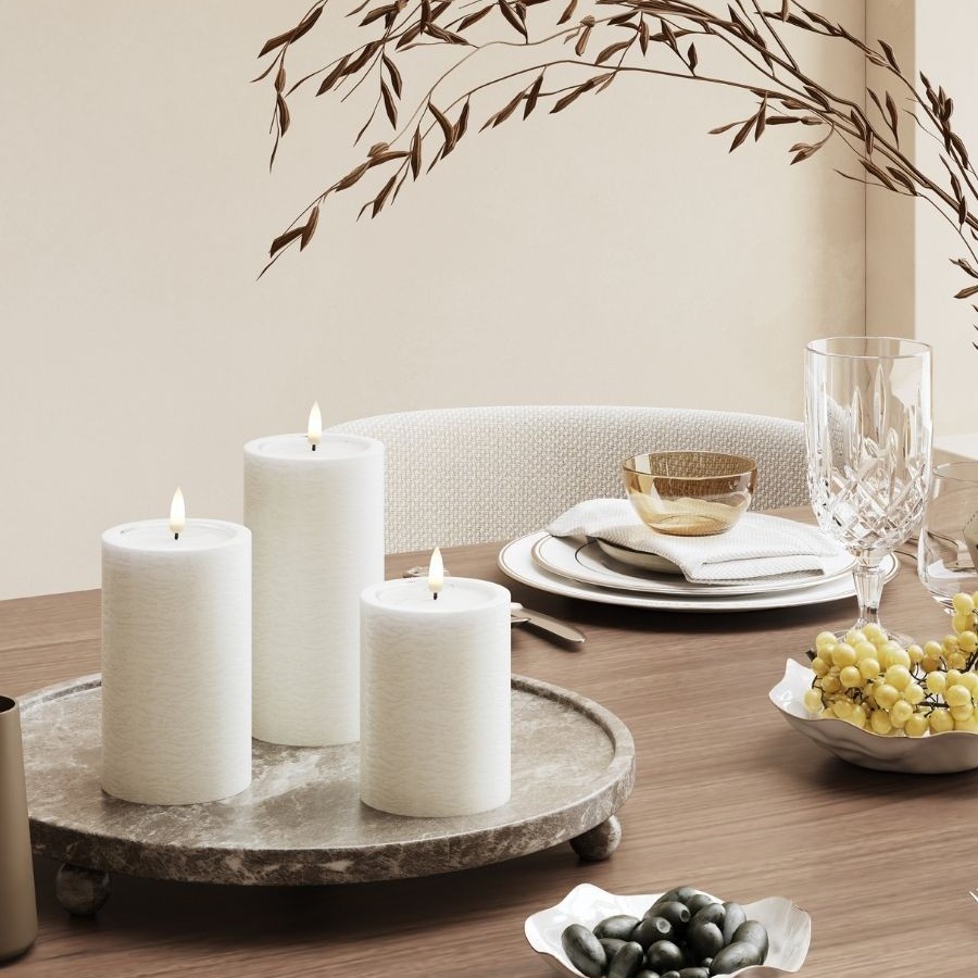 LED-Blockljus UNIQUE Candles 7,5x15 cm