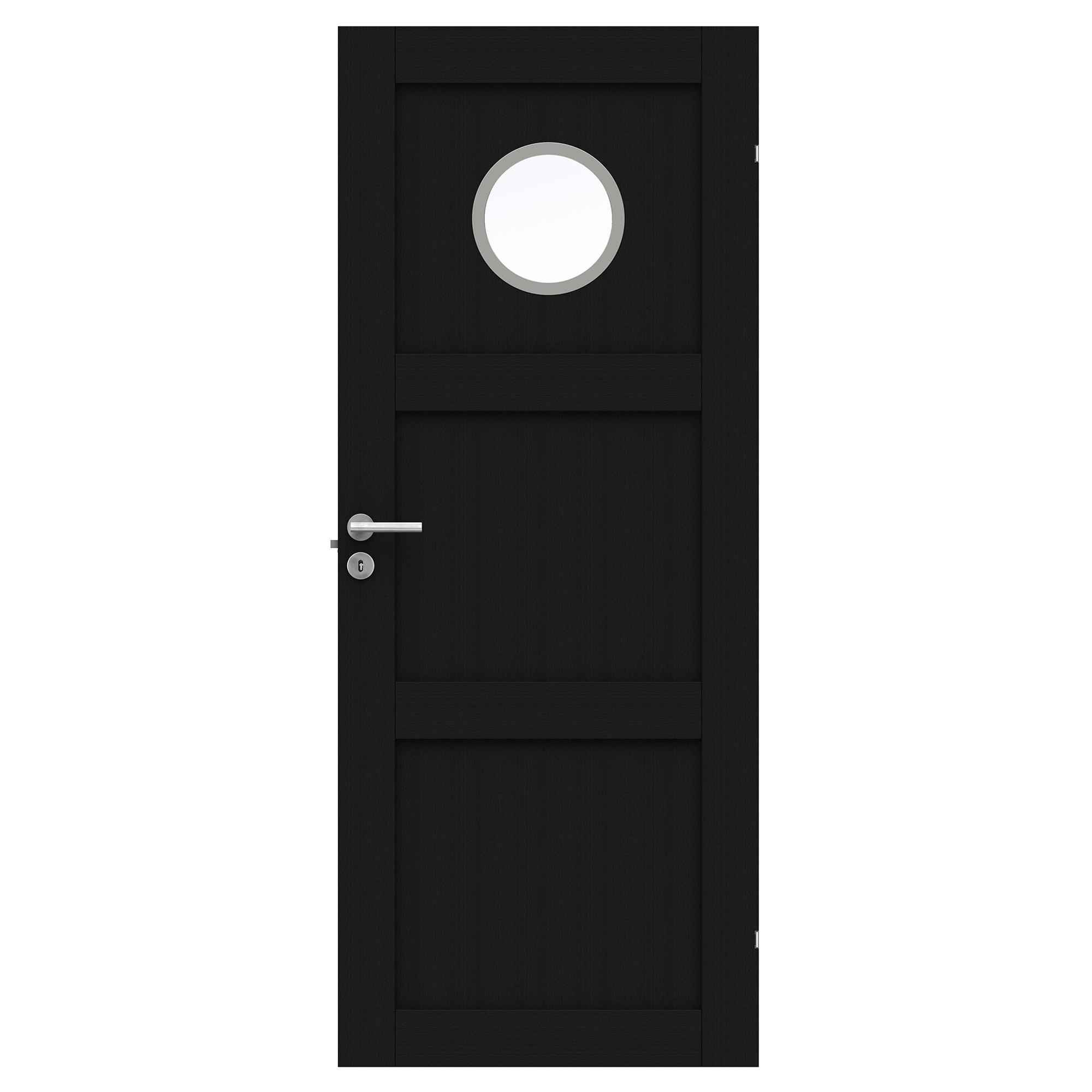 Innerdörr Swedoor Unique 03L GWA 130 Träfanér BxH: 80x210 cm, Svart Ekfanér