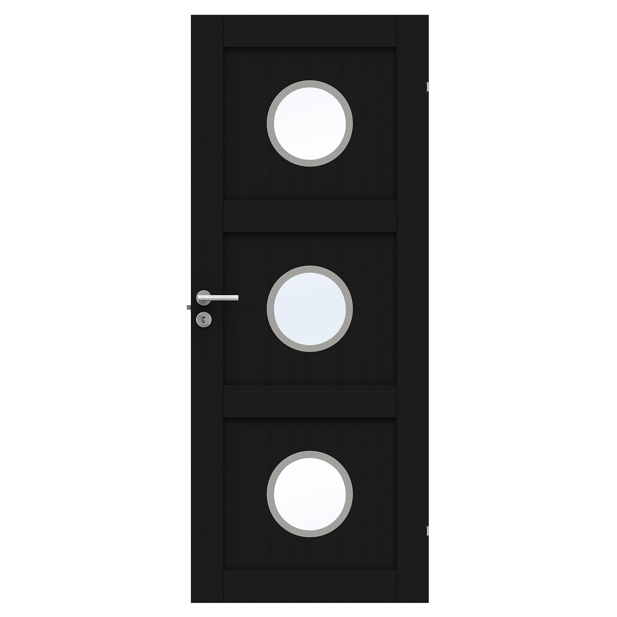 Innerdörr Swedoor Unique 03L GWA 330 Träfanér BxH: 80x200 cm, Svart Ekfanér