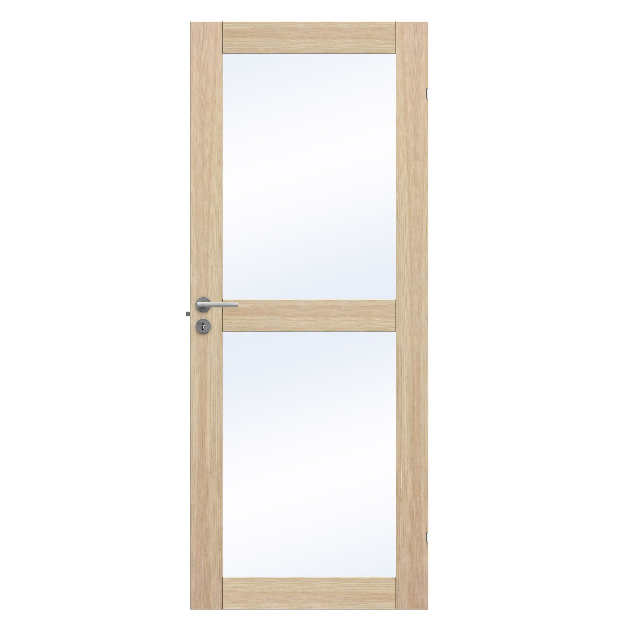 Innerdörr Swedoor Unique GW02L Träfanér BxH: 90x200 cm, Vit Ekfanér