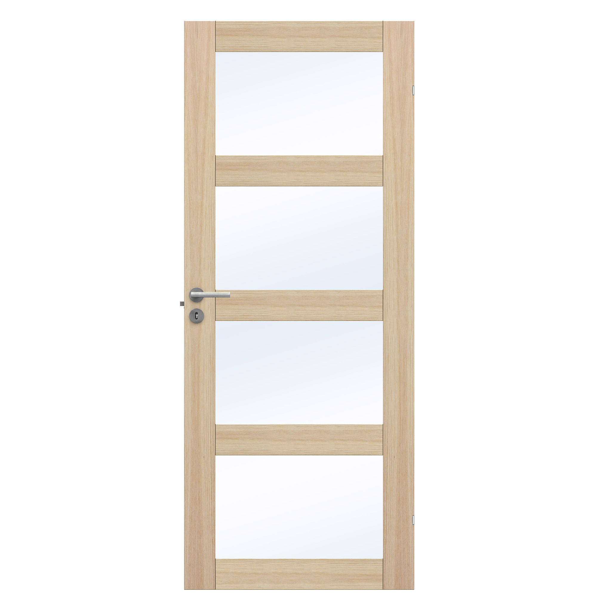 Innerdörr Swedoor Unique GW04L Träfanér BxH: 100x210 cm, Vit Ekfanér