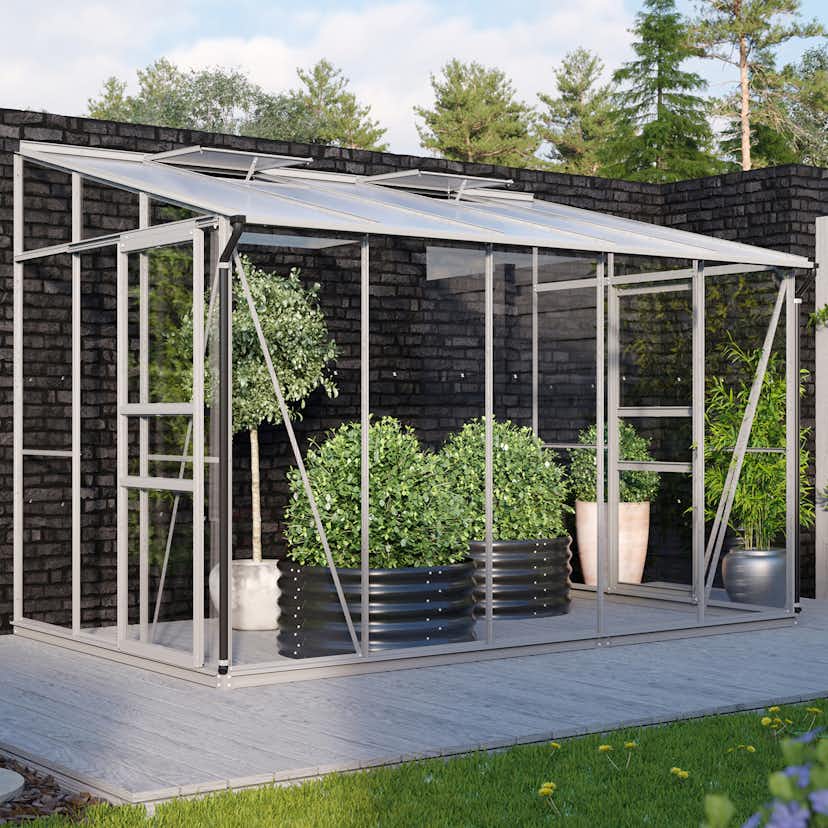 Växthus Vitavia Ida 6,5 kvm Färg Silver