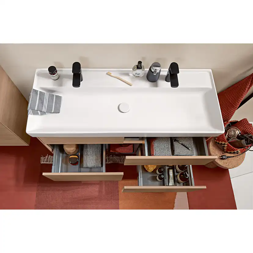 Tvättställsskåp Villeroy & Boch Collaro 115 cm med 4 Lådor för Inbyggt Skåpstvättställ