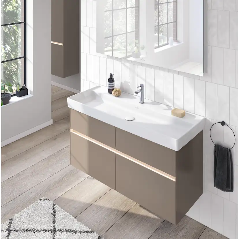 Tvättställsskåp Villeroy & Boch Collaro 115 cm med 4 Lådor för Inbyggt Skåpstvättställ