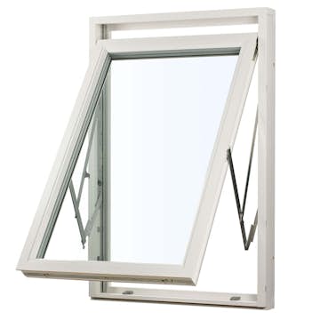 Vridfönster Svenska Fönster Aluminiumbeklätt Trä Lagerförd 3-Glas