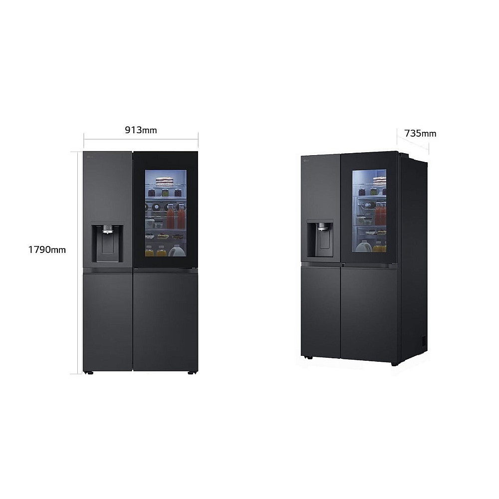 Side by side kyl frys LG GSXE90EVAD