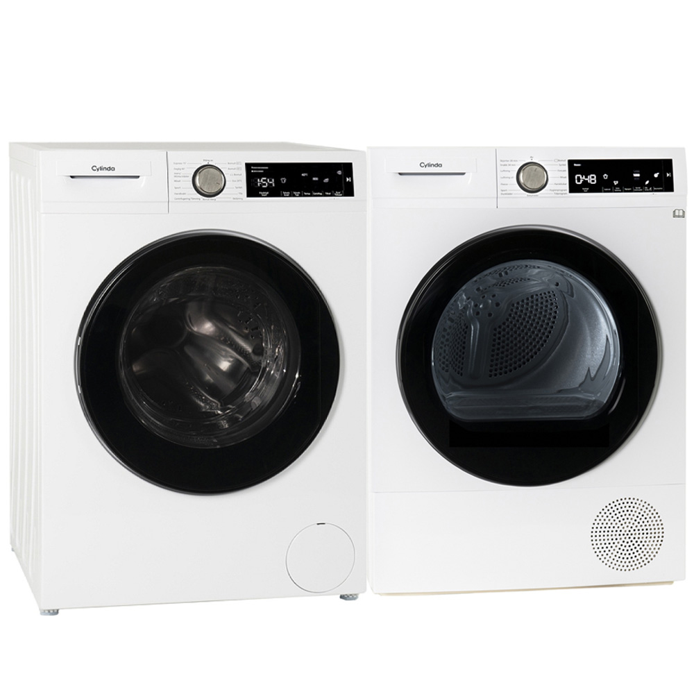 Tvätt- och Torkpaket Cylinda FT4484A + TVP4382XE