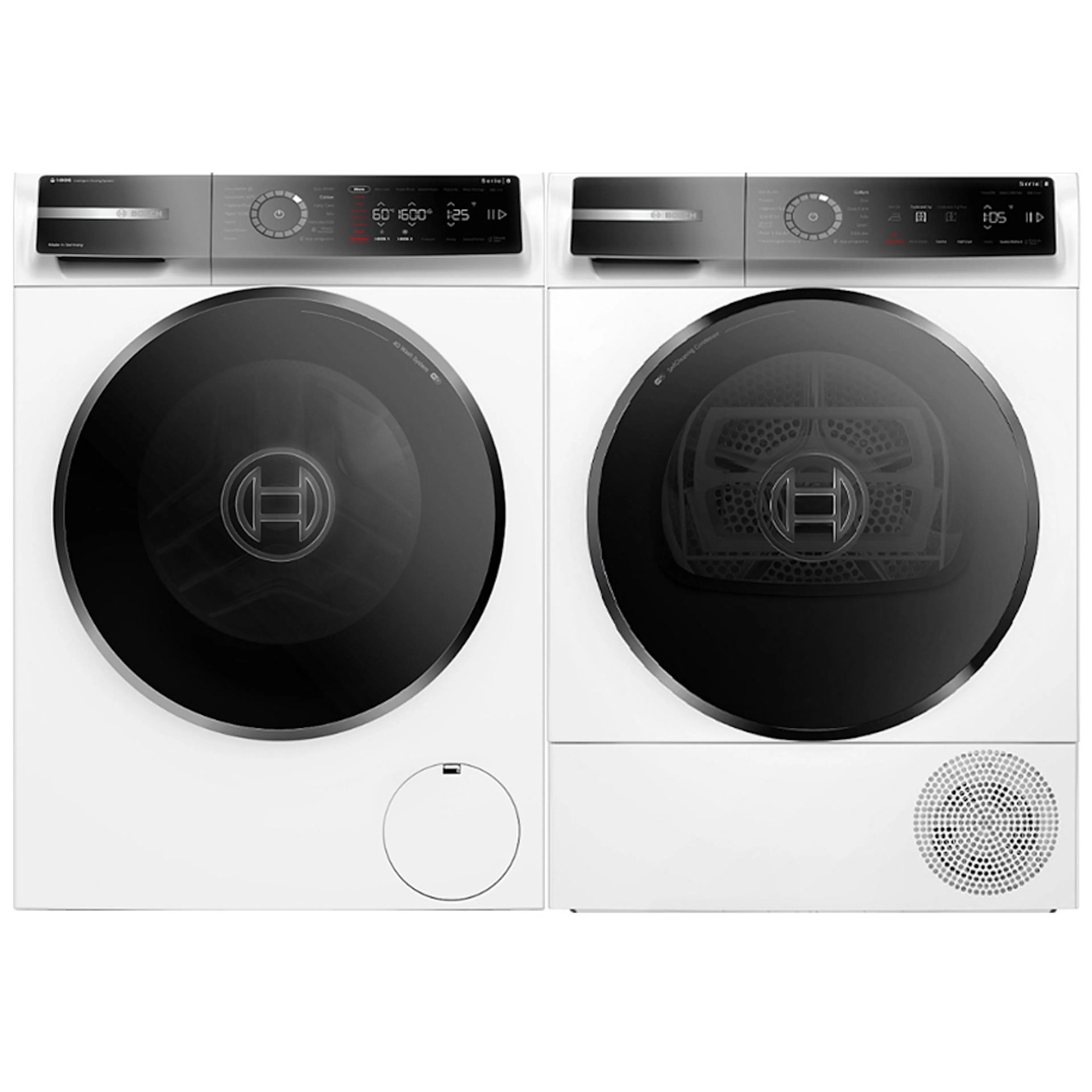 Tvätt- och torkpaket Bosch WGB256A1SN + WQB246DASN