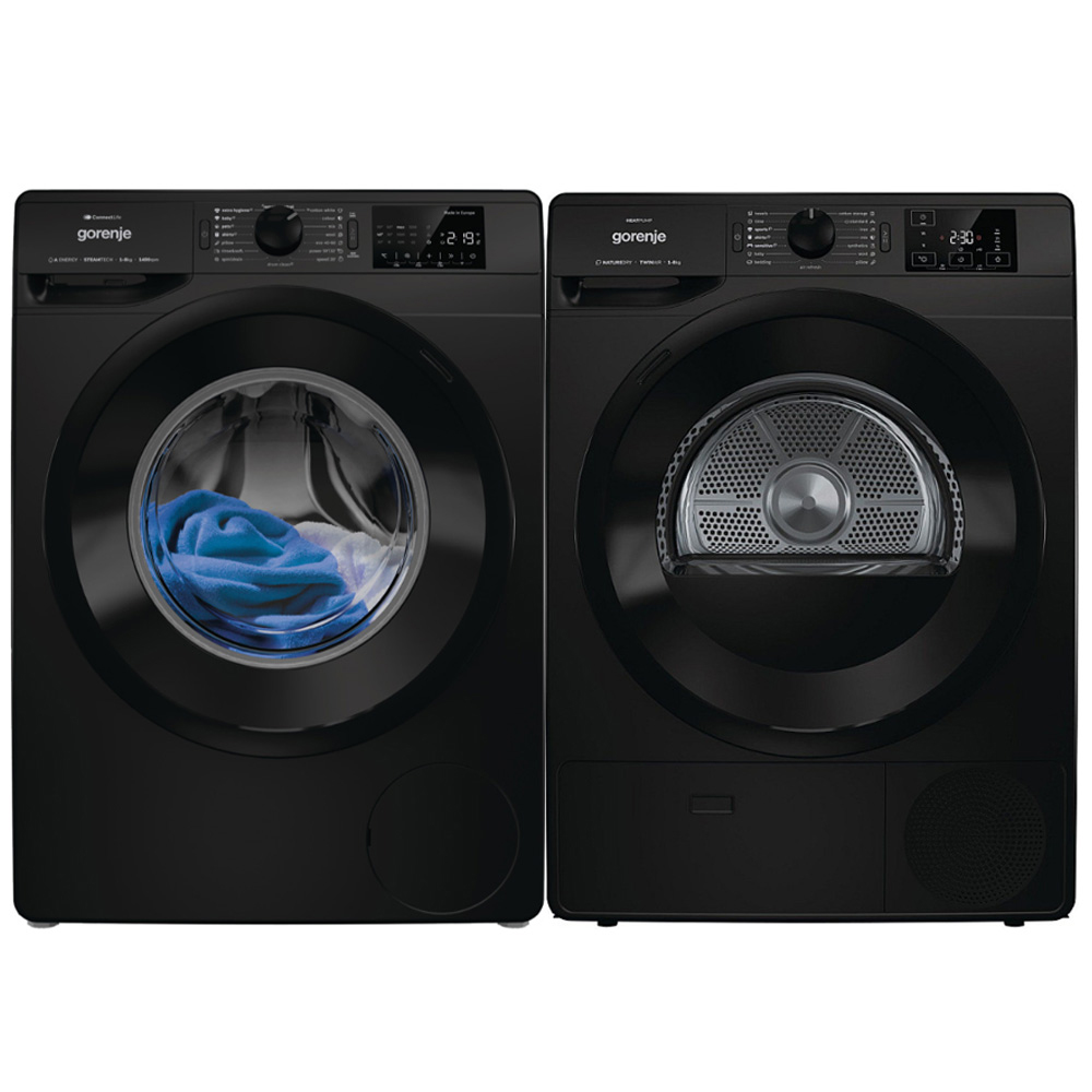 Tvätt- och Torkpaket Gorenje WPNEI84A1SWB + DNE82BGN