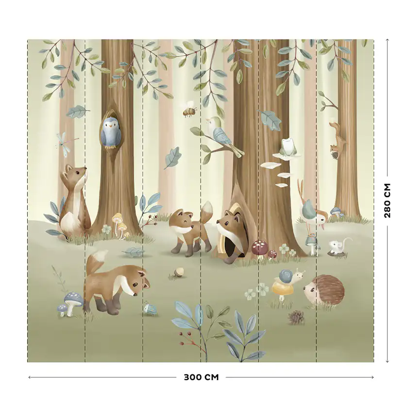 Fototapet Little Dutch Fototapet Forest Friends