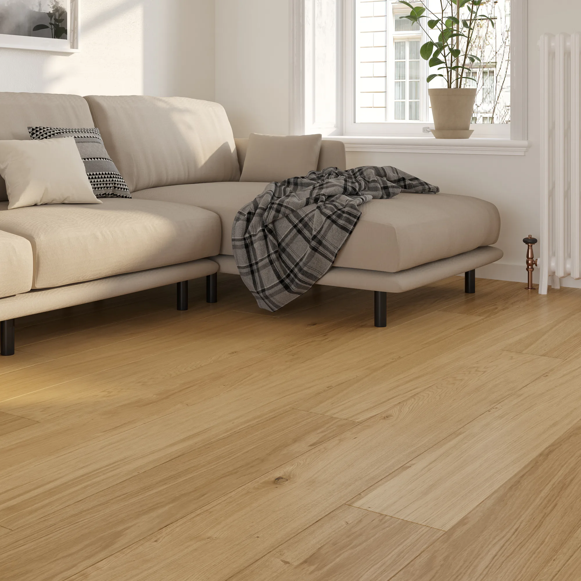 Trägolv Bjelin Härdad Ek Vista Natural Mattlack Multistrip