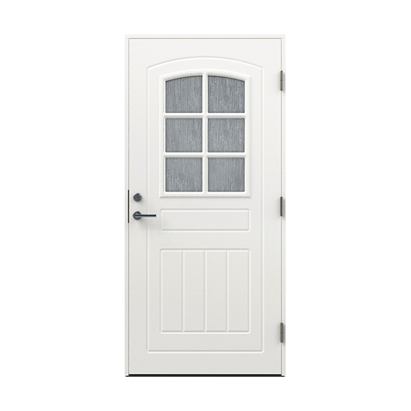 Ytterdörr Diplomat Basic Rustik Cotswoldglas BxH: 100x200 cm, Vit, Högerhängd