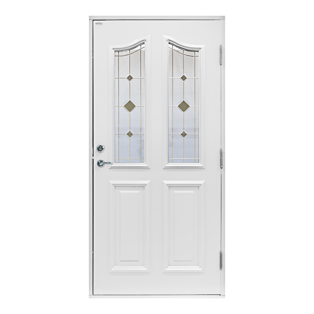 Ytterdörr Diplomat Margareta Q BxH: 90x200 cm, Vit, Högerhängd