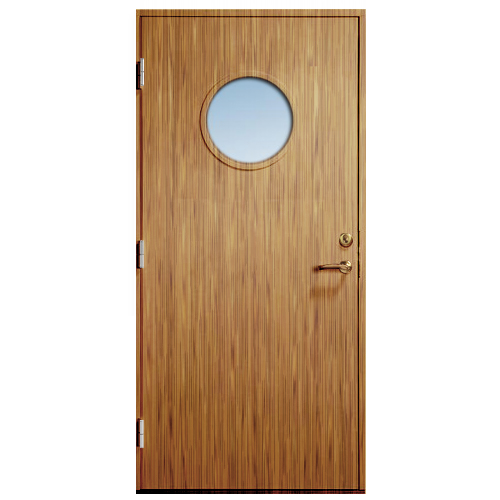 Ytterdörr Diplomat Rosa Träfanér Klarglas