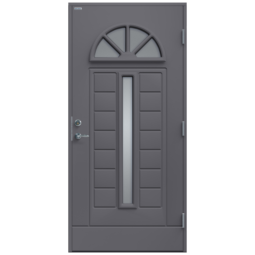 Ytterdörr Diplomat Viktoria Rökfärgat Glas