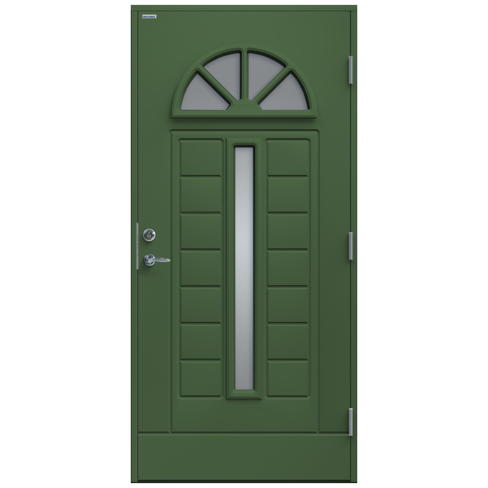 Ytterdörr Diplomat Viktoria Rökfärgat Glas