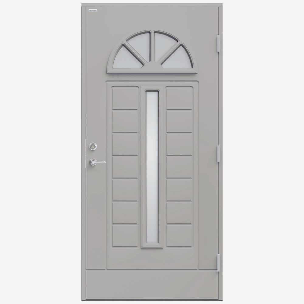 Ytterdörr Diplomat Viktoria Rökfärgat Glas