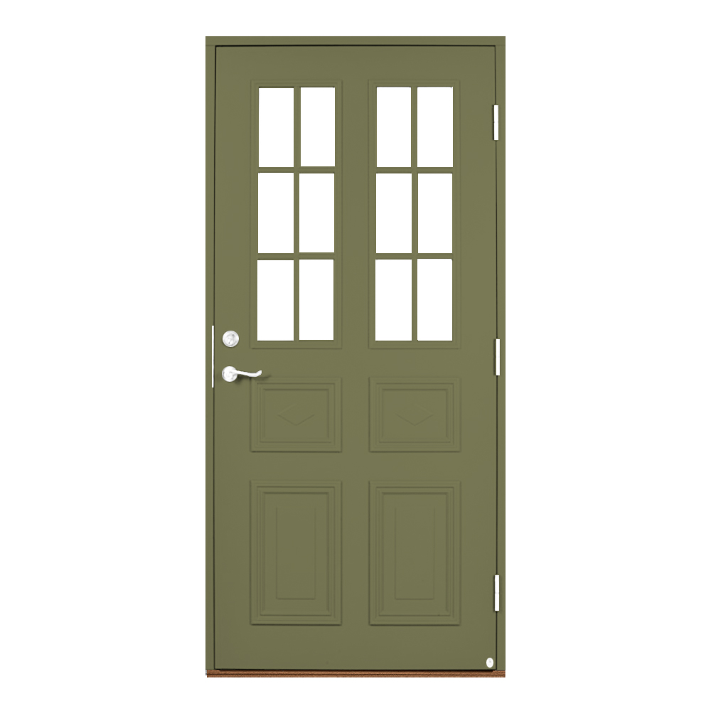 Ytterdörr Leksandsdörren Edshult Glas Eco74 RC2N