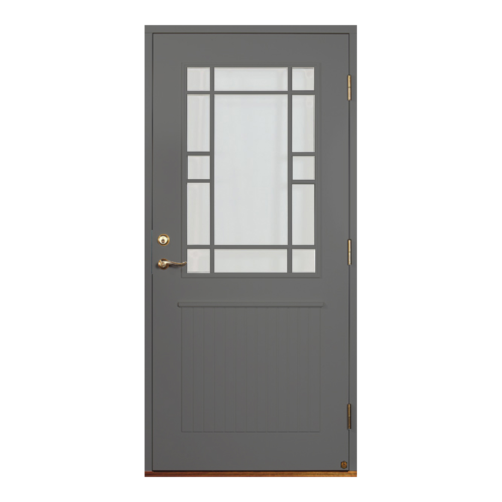 Ytterdörr Leksandsdörren Källberget Glas Eco74 RC2N