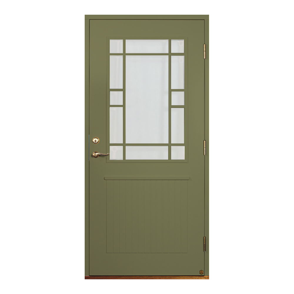 Ytterdörr Leksandsdörren Källberget Glas Eco74 RC2N