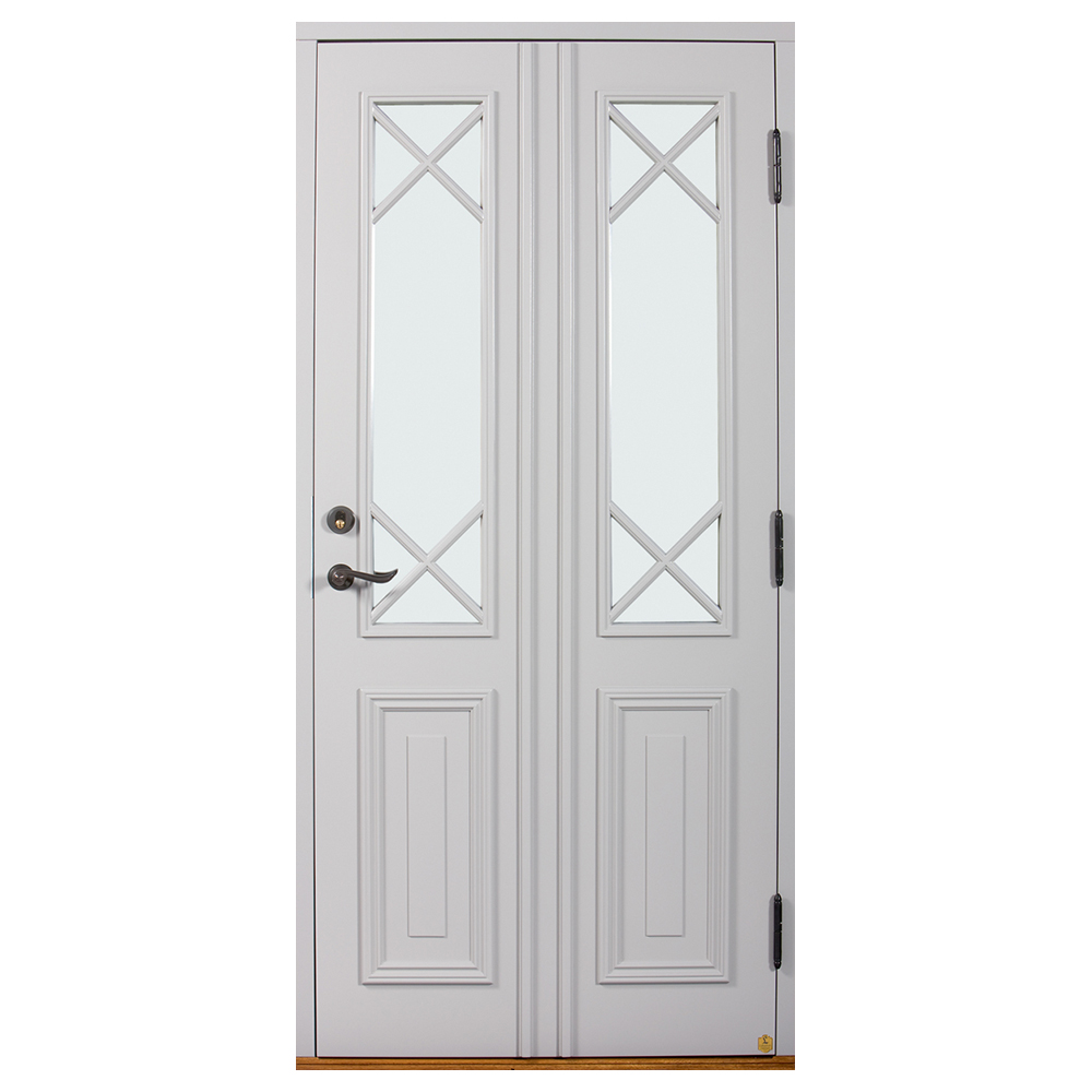 Ytterdörr Leksandsdörren Klockarberg Klarglas Eco74 RC2N