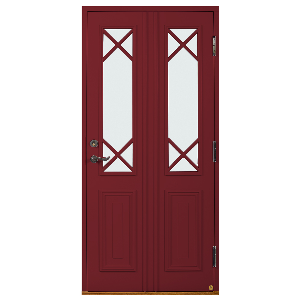 Ytterdörr Leksandsdörren Klockarberg Klarglas Eco74 RC2N