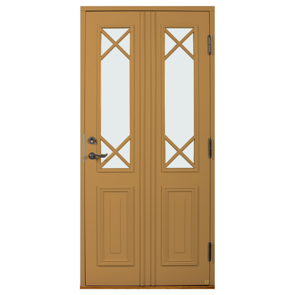 Ytterdörr Leksandsdörren Klockarberg Klarglas Eco74 RC2N