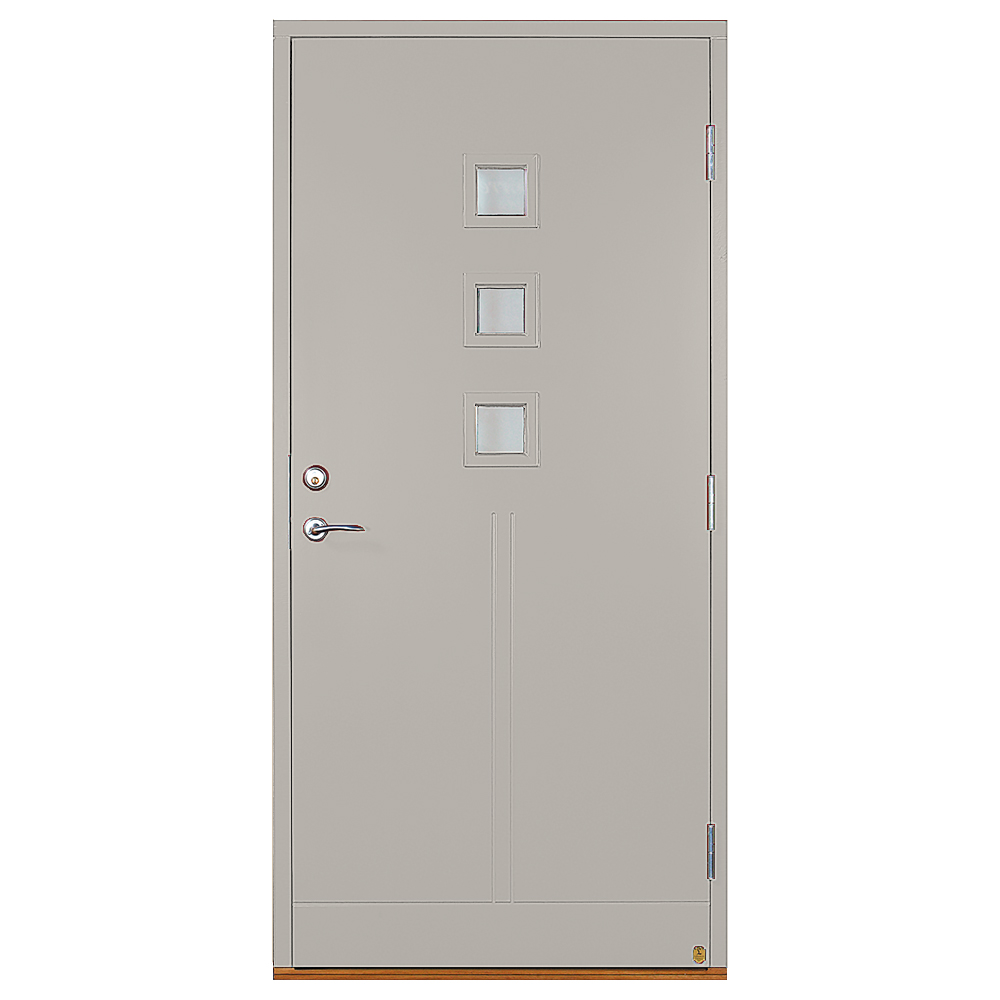 Ytterdörr Leksandsdörren Saltö Klarglas Eco74 RC2N