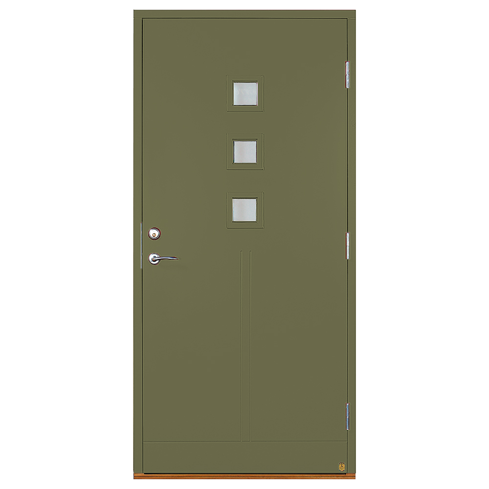 Ytterdörr Leksandsdörren Saltö Klarglas Eco74 RC2N