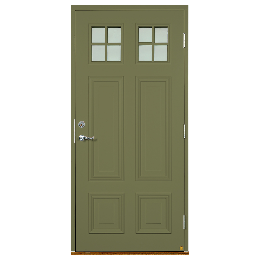 Ytterdörr Leksandsdörren Skeberg Klarglas Eco74 RC2N