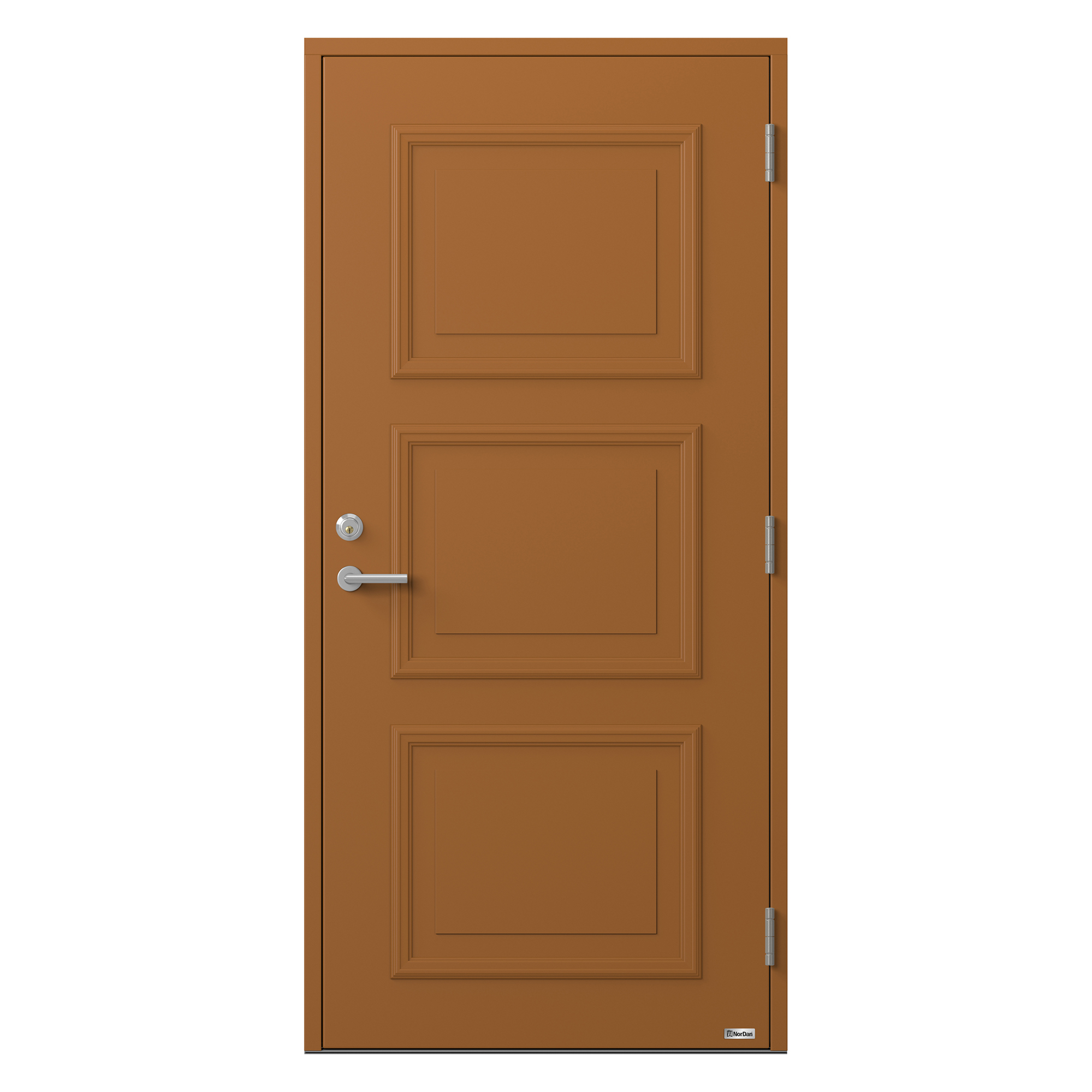 Ytterdörr NorDan Bor Solen 833 BxH: 90x200 Höger, RAL 8001, Ockra-Brun