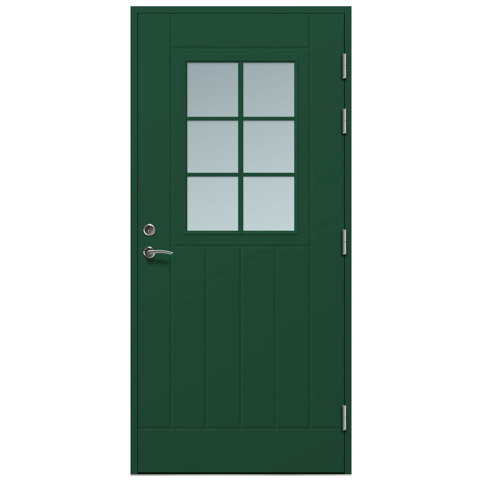 Ytterdörr Nordiska Fönster Lya Glas BxH: 10x20, Höger, Passiv, Grön