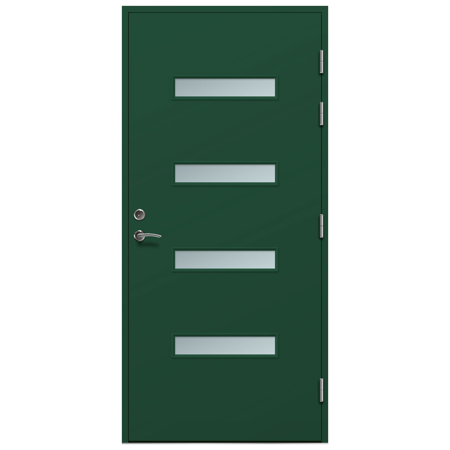 Ytterdörr Nordiska Fönster Rydebäck Glas BxH: 9x20, Vänster, Premium, Grön