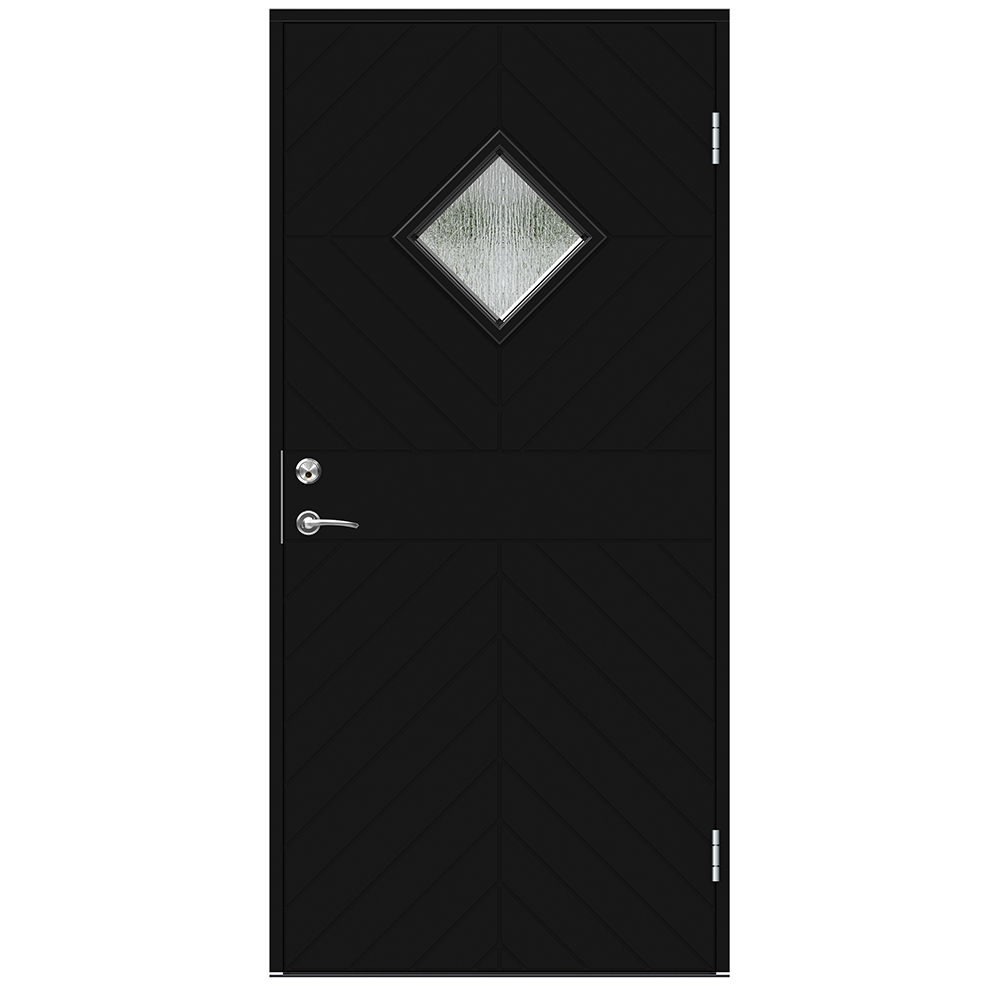 Ytterdörr Swedoor Albinoni Cotswoldglas BxH: 100x210 cm. Höger. NCS-S-9000-N