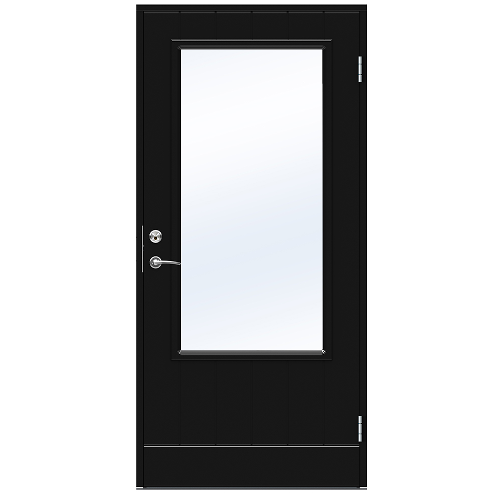 Ytterdörr Swedoor Aral Klarglas BxH: 100x210 cm. Höger. NCS-S-9000-N