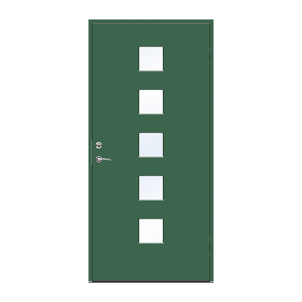 Ytterdörr Swedoor Dice Klarglas NCS-S-6020-G10Y (Grön) 10x21, Vänster